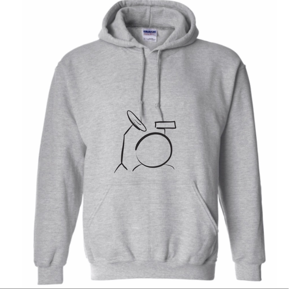 Drum set sweatshirt hoodie